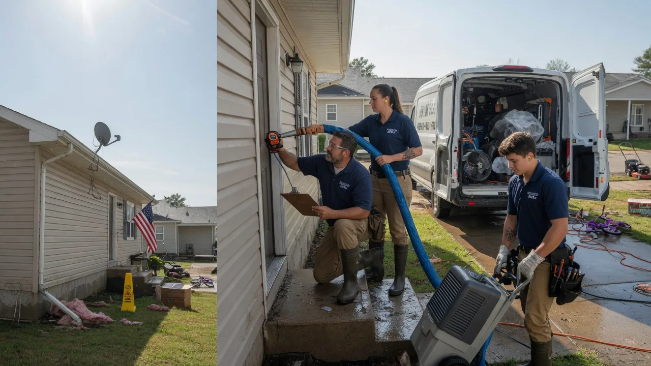 Ceiling Water Damage Restoration in Swanville, MN near me